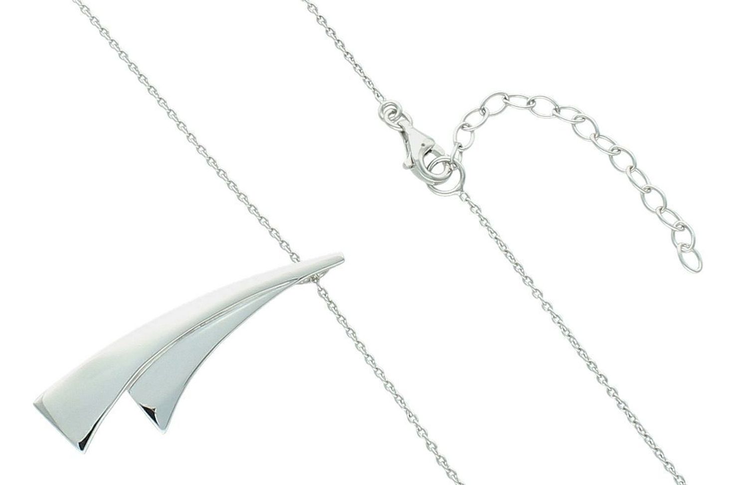 Elegancki srebrny naszyjnik próba 925 z geometryczną zawieszką. Długość naszyjnika 40 cm + 5 cm przedłużenie, waga 3,97 g. Doskonały wybór na prezent.1.jpg